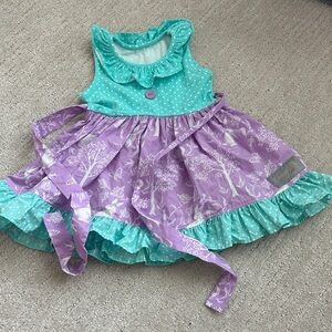 Eleanor Rose Easter Bunny Purple and Blue Dress